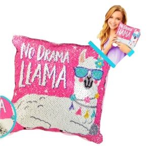 🌻4/$20 CraZArt Be Inspired Sequin Surprise No Llama Drama Pillow